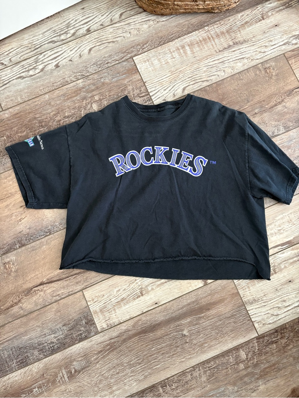 Colorado Rockies Black Cropped Top